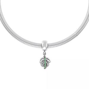 Leaf with stones Charm