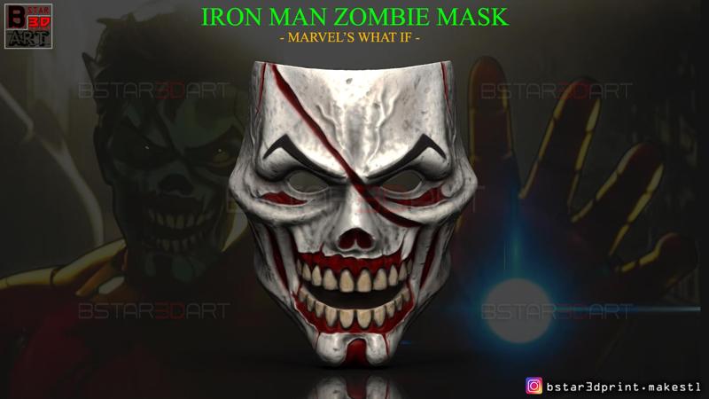 Iron Man Zombie Mask - Marvel What If - High Quality Details 3D print model