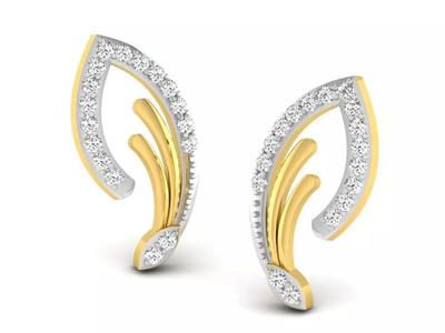 Diamond Earrings 3dm STL FBX OBJ Render Details