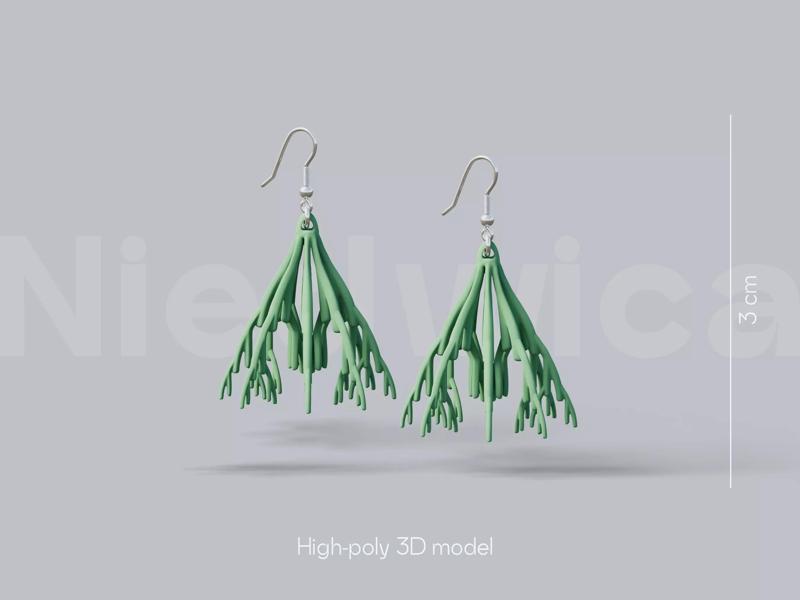 BOTANINI Earrings free 3D Model for 3D Printing STL file