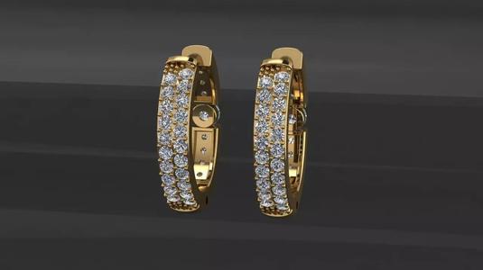 Diamond Hoop Earrings