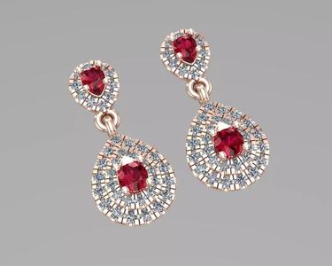 Diamond gold earrings NN143