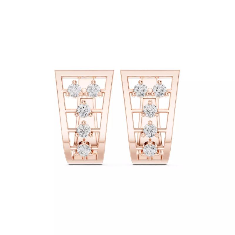 Diamond Hoops Earrings 3dm stl renders animation videos details