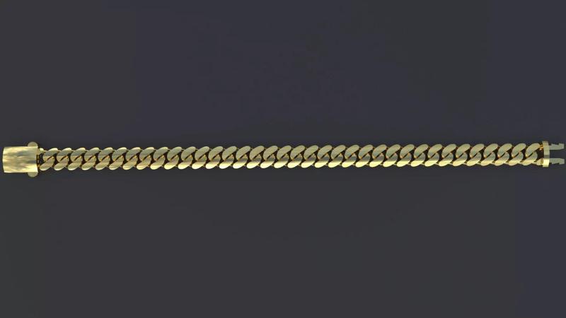 7mm gourmet bracelet-cuban chain
