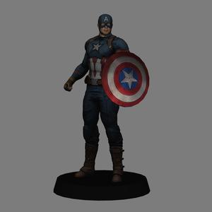 Captain America - Captain America Civil War LOW POLYGONS AND NEW EDITION