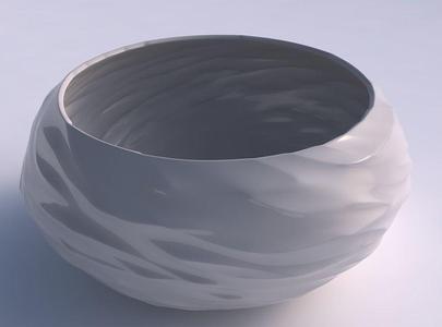 Bowl spheric squeezed wide with fibers
