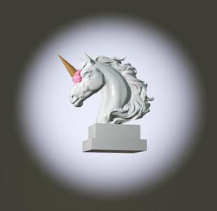 Melted Unicorn - Modern Art Sculpture