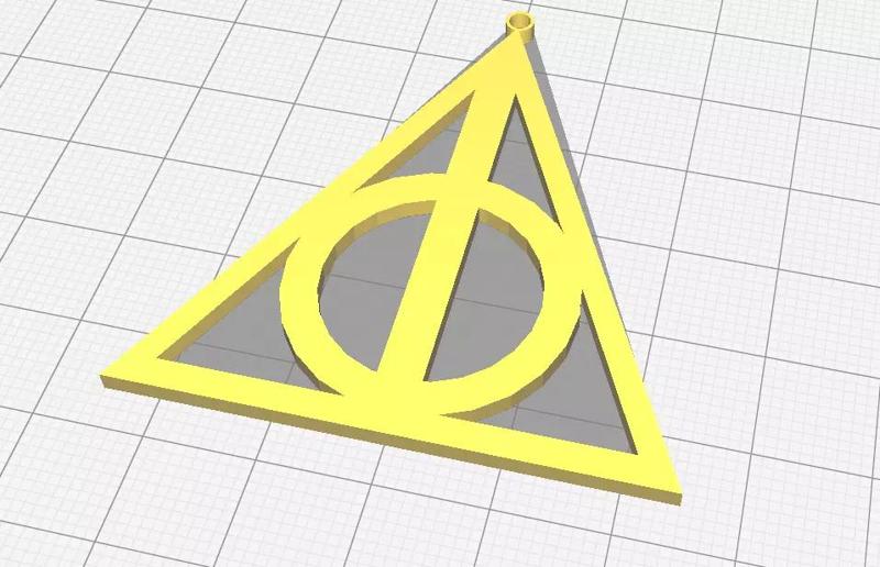 Harry Potter Deathly Hallows Model For Necklace or Keychain
