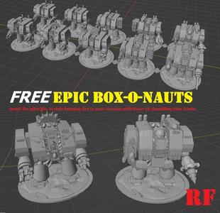 free box-o-naut walking tombs (6mm-8mm scale)