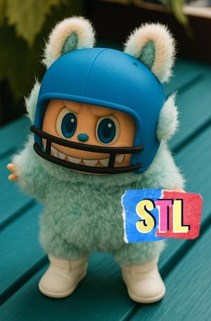 Rugby Helmet For Labubu - STL Digital File for 3D Printing, Printable Toy Model Design