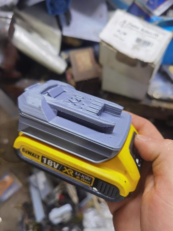 Adapter DeWALT XR to Parkside x20 Team