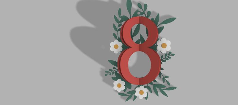 Key ring/charm to commemorate March 8th (Women's Day) New version