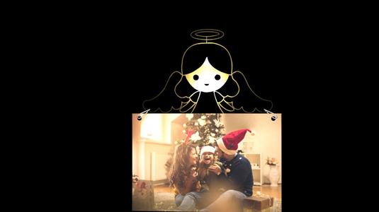 Christmas photo frame - Cadre guirlande de noël