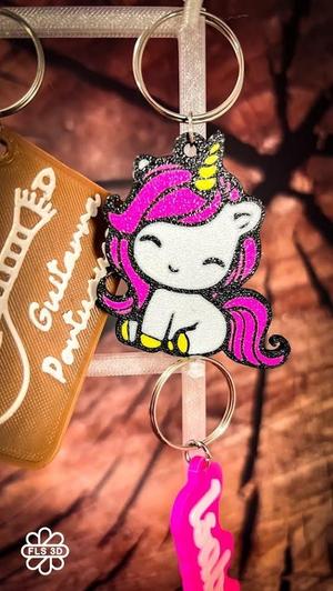 Cute Unicorn Keychain – Multicolor 3D Print Design