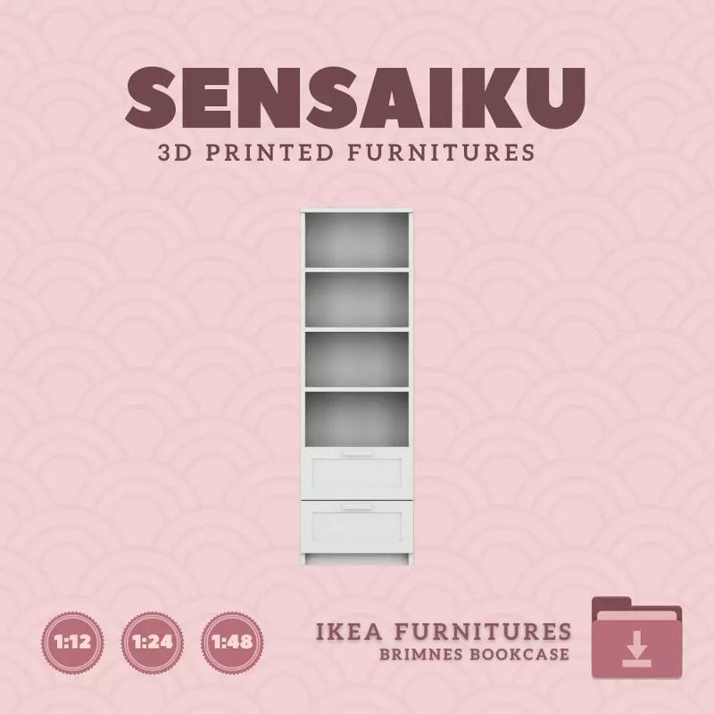 BRIMNES Bookcase for Miniature Dollhouse IKEA 3D Print
