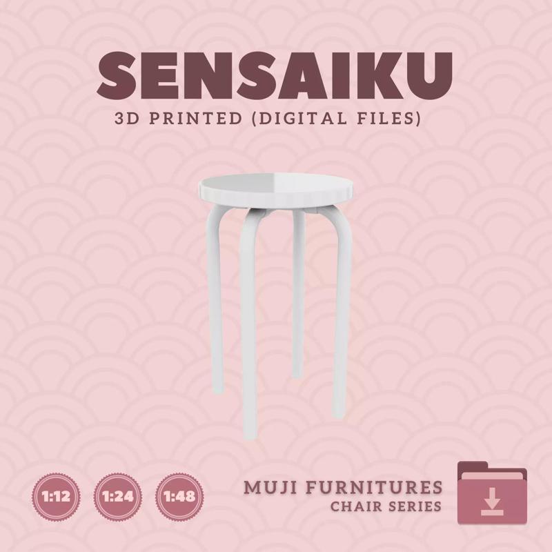05 Muji Stacking Stool for Miniature Dollhouse Muji 3D Print