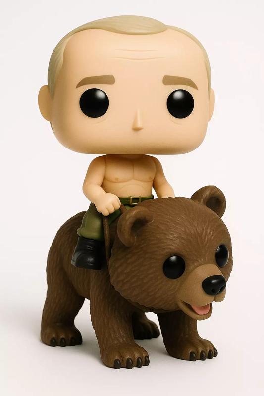 Vladimir Putin Riding Bear Funko Art Toy