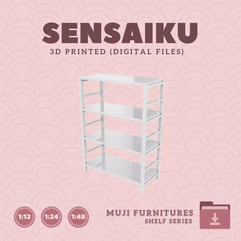 18 Muji Shelf Unit for Miniature Dollhouse Muji 3D Print
