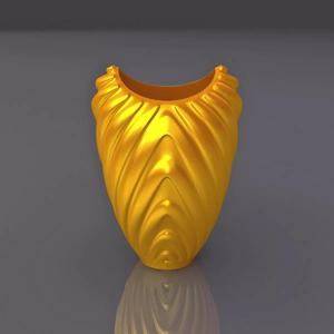 Wavy Pattern Vase Design 3D Print Model