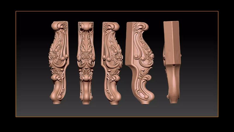 Classic Table and Chair Leg Model Kit -046