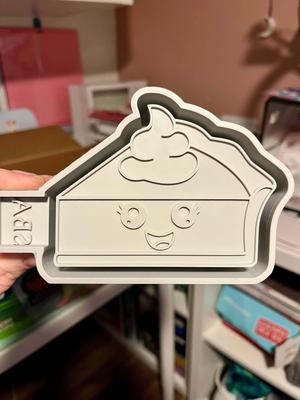 Smiley Pie Slice Freshie Mold - 3D Model Mold Box for Silicone Freshie Moulds