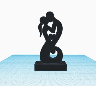 Man Woman Kiss Sculpture, Love Statue, Forever Eternal Love Couple In Love