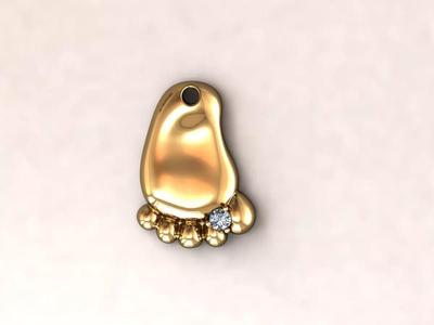Children foot pendant 10