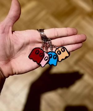 Keychain Pacman ghosts // Pac-man ghosts keychain