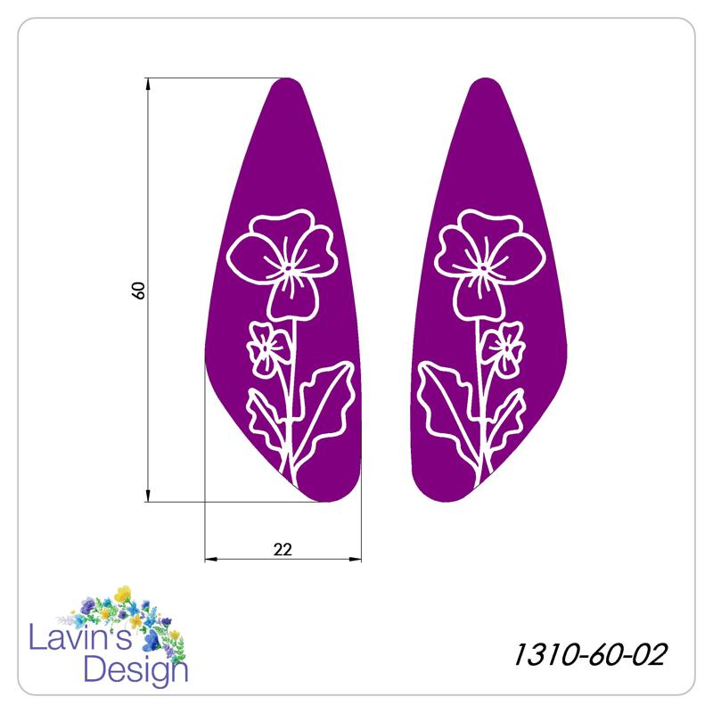 POLYMER CLAY CUTTER / BIRTH FLOWER / violet / LED1310-60-02
