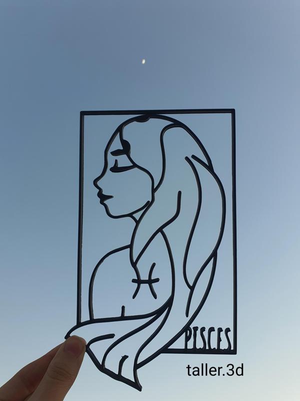 Zodiac Signs pisces line art