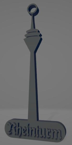 Rheinturm keychain