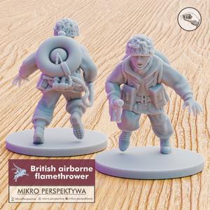 BRITISH AIRBORNE WITH FLAMETHROWER  28MM PRESUPPORTED