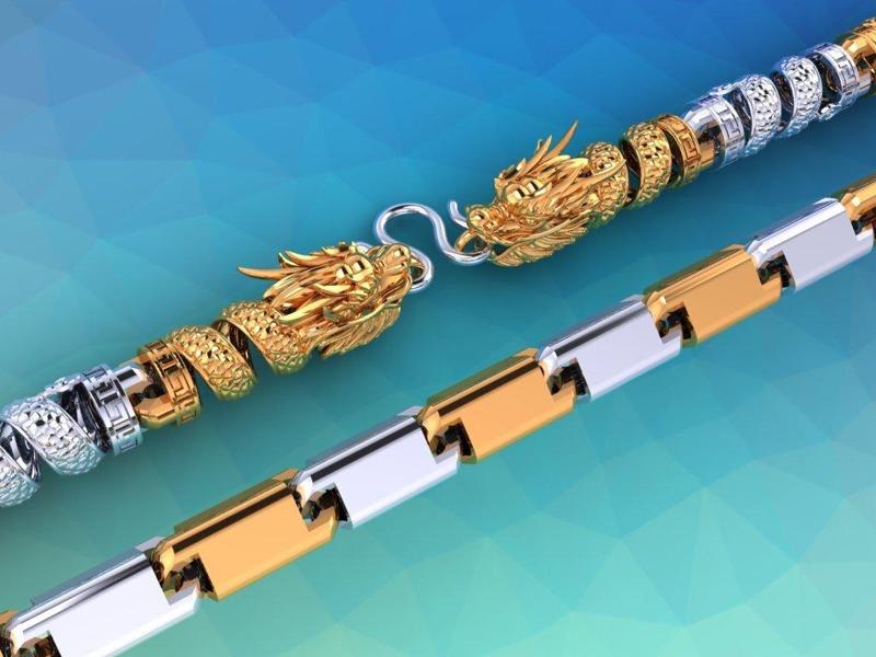 Dragon necklace - Mens necklace - Chain necklaces - N913302