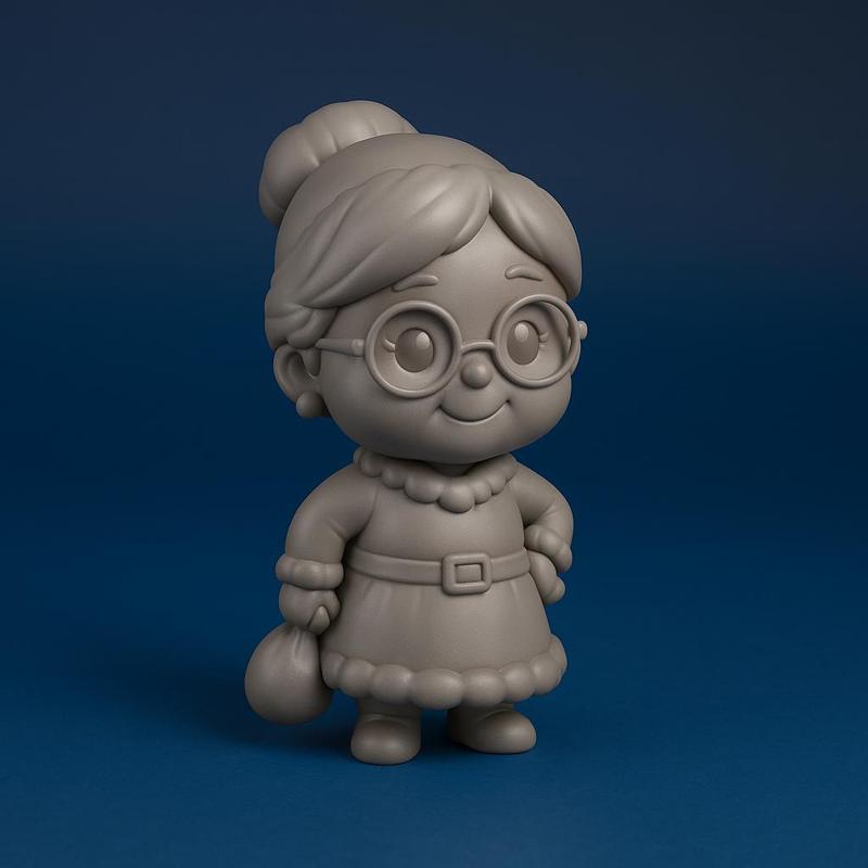 Mrs Claus Figurine - Christmas 3D Model