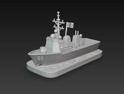 US Navy Frigate 3D Model – Barco Militar para Impresión 3D