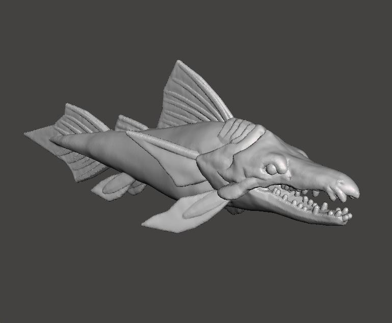 GATORFISH MINIATURE FIGURE FOR FANTASY GAMES ANIMAL RPG DND