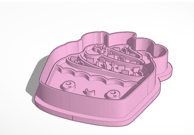 Kawaii Cupcake Cookie Cutter with Stamp File