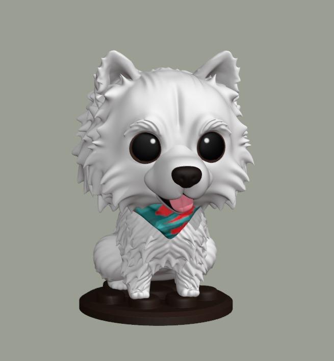 PERRO SAMOYEDO CON CORBATA