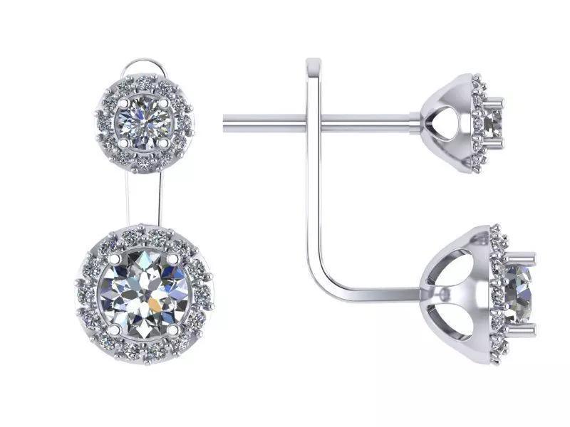 Diamonds Earrings  classic Jacket
