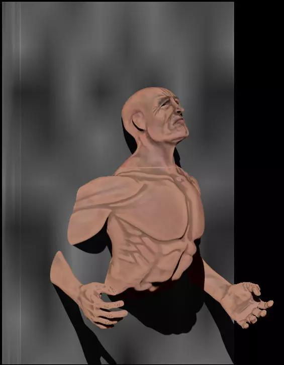 Hombre saliendo de la pared Man coming out of the wall