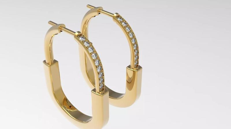 Lock Hoop Earrings