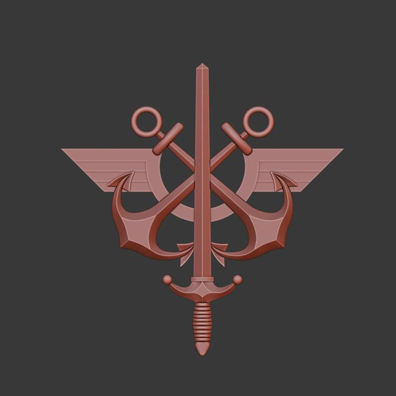 French armed forces 3d relief .stl file