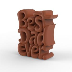 🏆 Best Dad Ever 3D Text – Father’s Day Gift