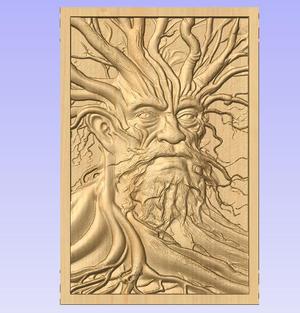 Wise Tree Man – 3D CNC Relief STL File