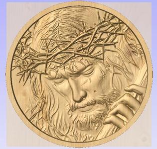 Jesus Crown of Thorns – 3D CNC Relief STL for Wood Carving