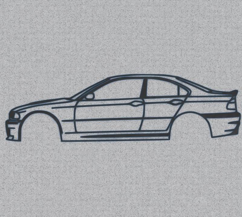 Bmw e46 sedan silhouette