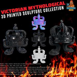 Royal Crown with Serpent Feet - Gothic Fantasy Decor