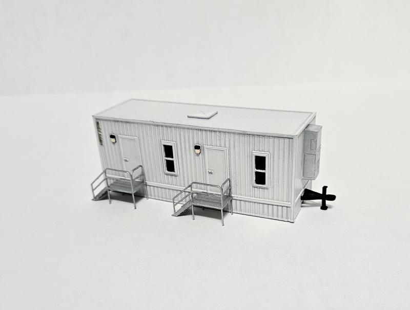 HO SCALE CONSTRUCTION OFFICE / JOBSITE TRAILER 10'x32'