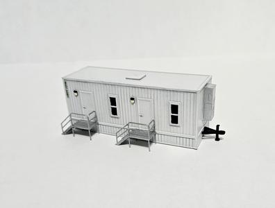 HO SCALE CONSTRUCTION OFFICE / JOBSITE TRAILER 10'x32'
