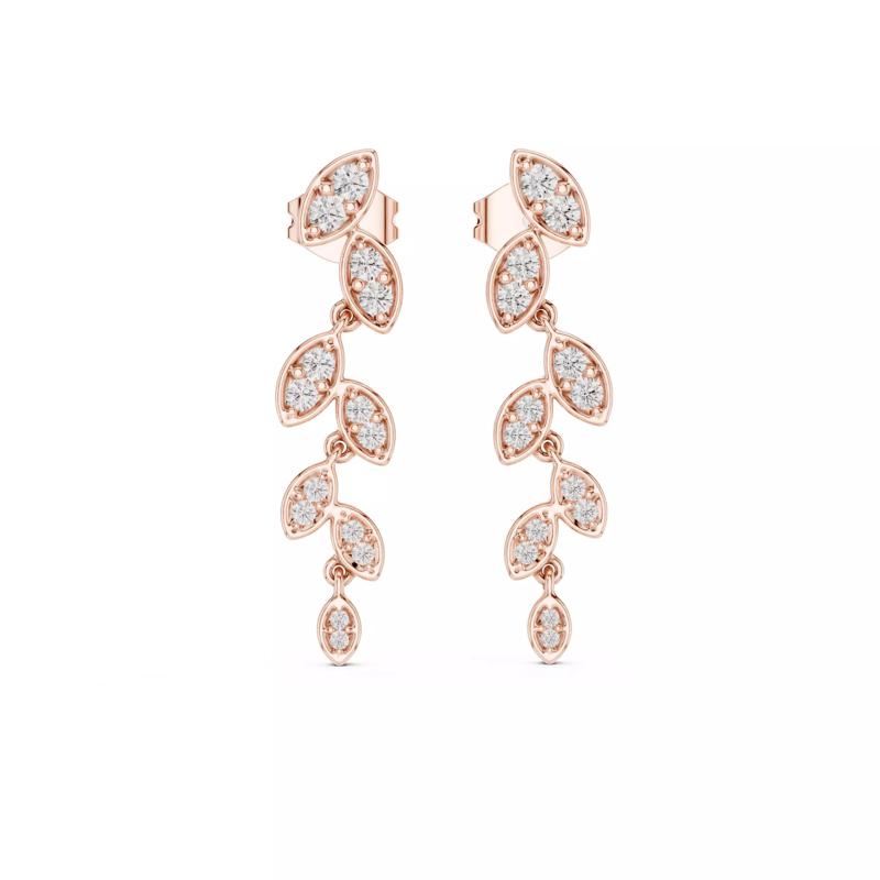 Leaf Vine Diamond drops 3dm stl renders 360 Animation Videos